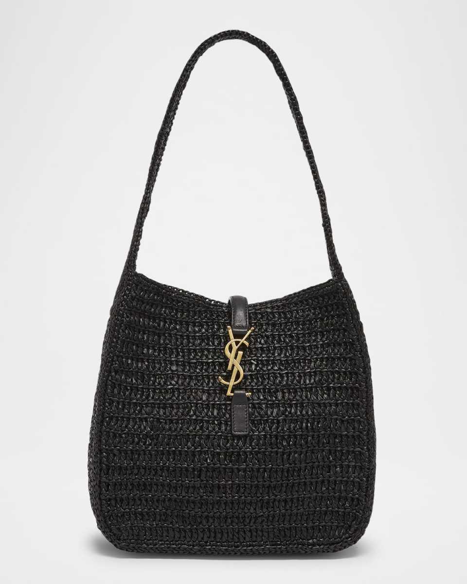 Le 5 A 7 Small YSL Hobo Bag in Raffia